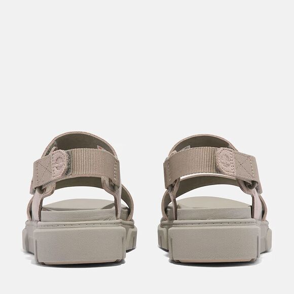 Timberland Greyfield TB0A61MGEO3 Womens Taupe Leather 2-Strap Silde Sandals TF87 - Picture 4 of 15
